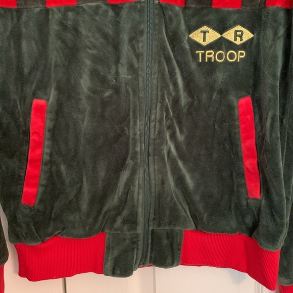 Men's Size S Troop Red | Green Crown Royal Velour Track Jacket.  L1 - Picture 3 of 9